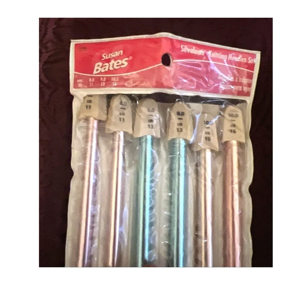 Vintage Susan Bates Silvalume Knitting Needle Sets 11191 11192 11193 Lot of 3
